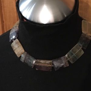 Strand of florite crystals, lustrous hues, 16 “